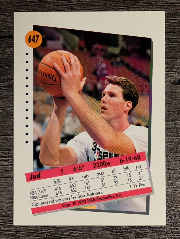 1991-92 SkyBox #647 Jud Buechler