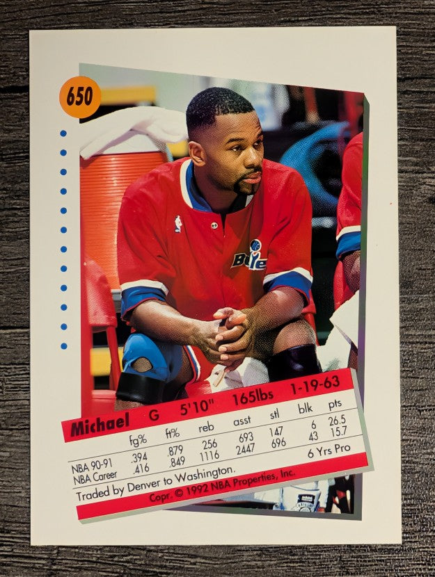1991-92 SkyBox #650 Michael Adams