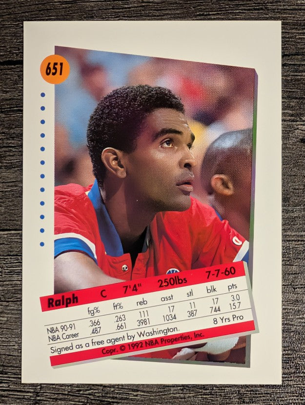 1991-92 SkyBox #651 Ralph Sampson