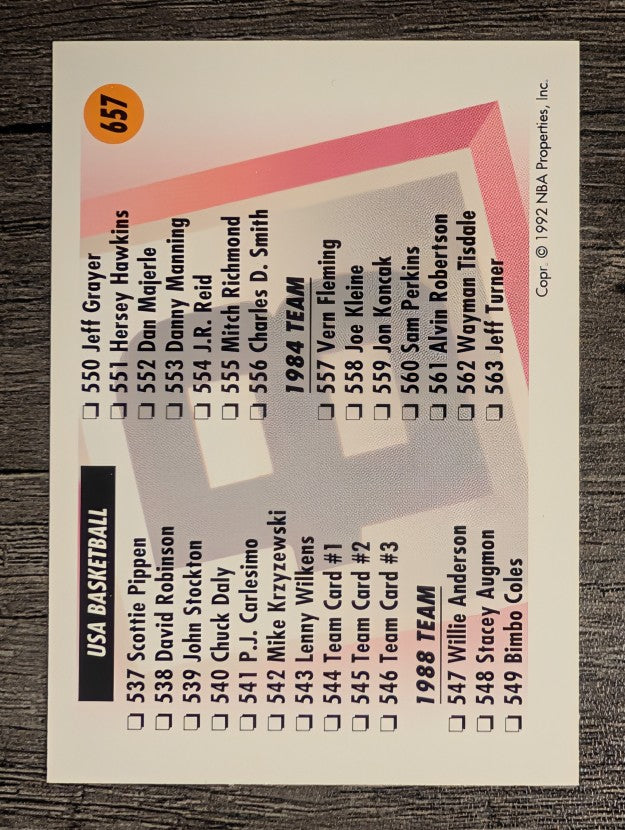 1991-92 SkyBox #657 Checklist B/513-563