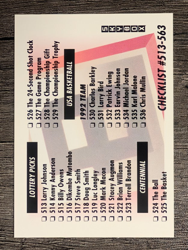 1991-92 SkyBox #657 Checklist B/513-563