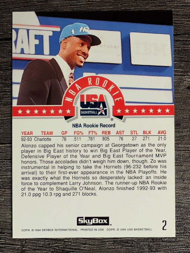 1994 SkyBox USA #2 Alonzo Mourning/NBA Rookie