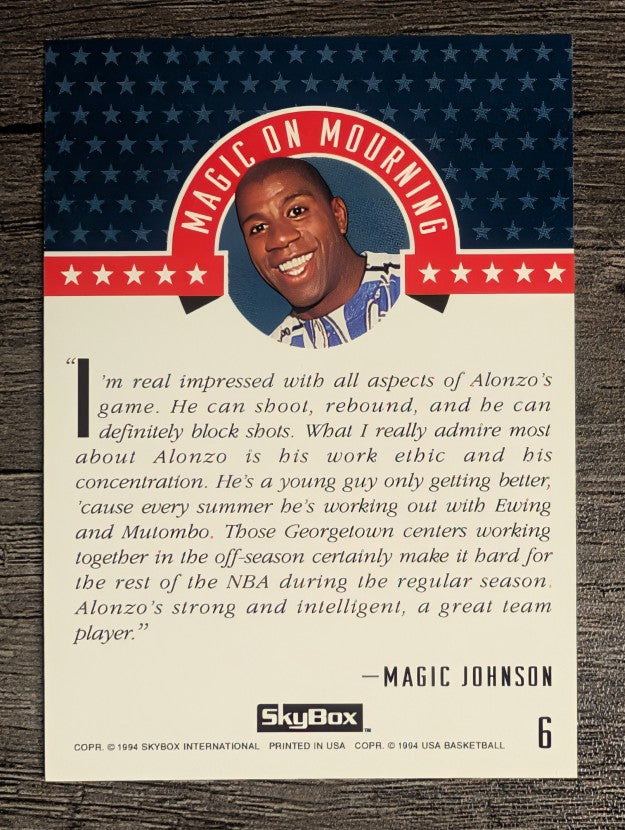 1994 SkyBox USA #6 Alonzo Mourning/Magic On