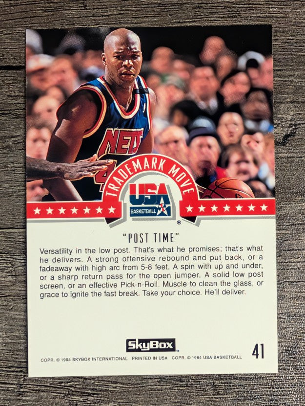 1994 SkyBox USA #41 Derrick Coleman/Trademark Move