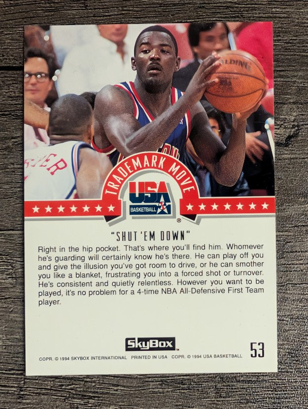 1994 SkyBox USA #53 Joe Dumars/Trademark Move