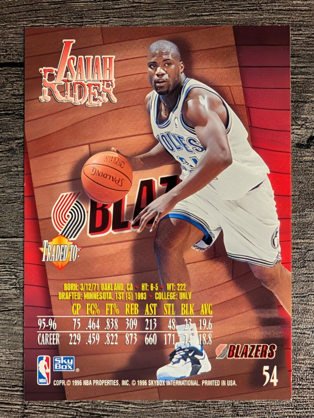 1996-97 Z-Force #54 Isaiah Rider