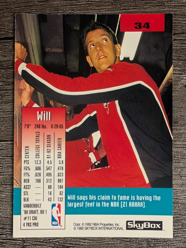 1992-93 SkyBox #34 Will Perdue