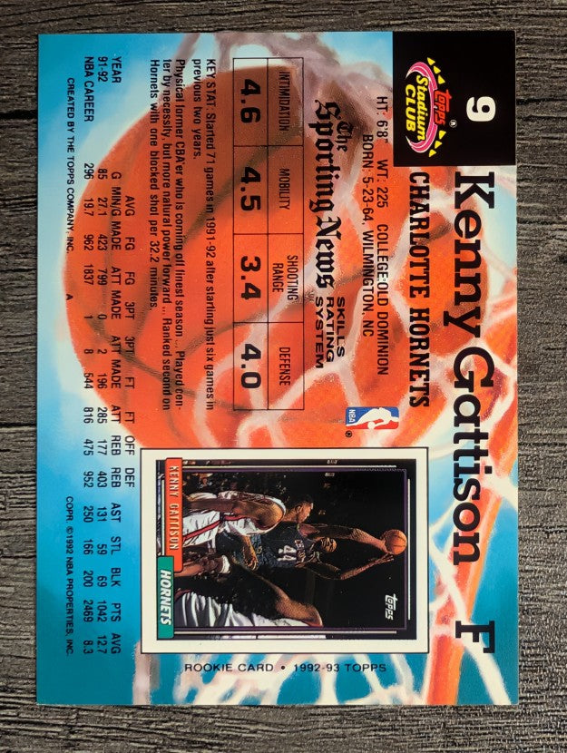 1992-93 Stadium Club #9 Kenny Gattison