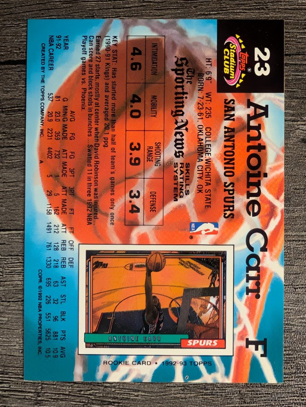 1992-93 Stadium Club #23 Antoine Carr