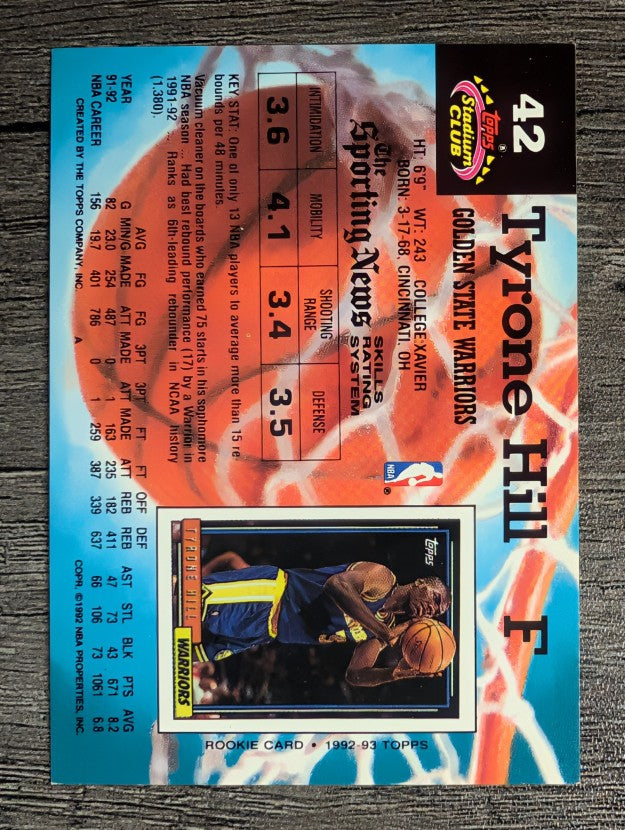 1992-93 Stadium Club #42 Tyrone Hill