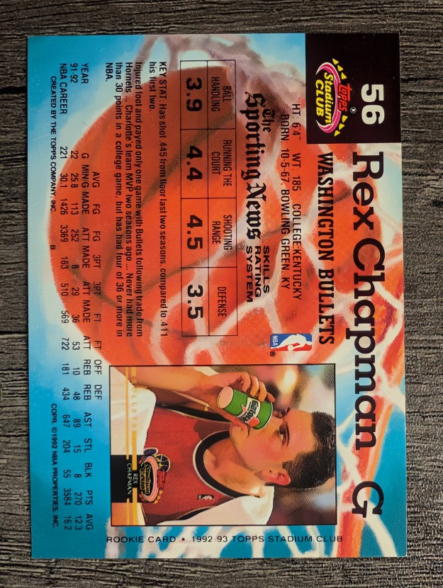 1992-93 Stadium Club #56 Rex Chapman