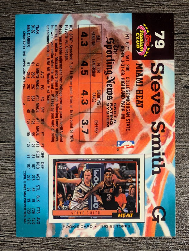 1992-93 Stadium Club #79 Steve Smith