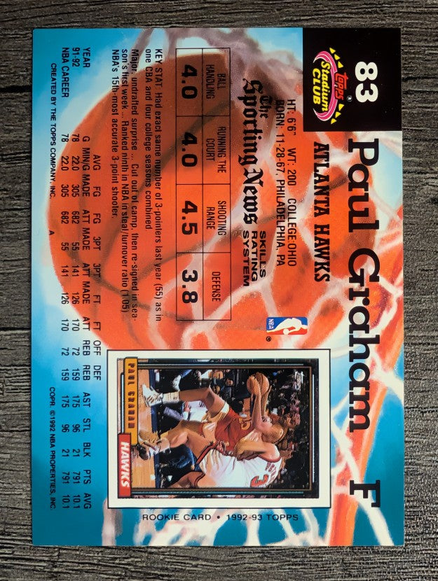 1992-93 Stadium Club #83 Paul Graham