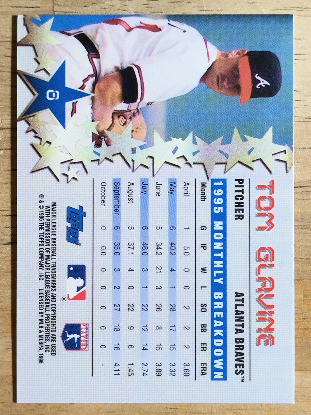 1996 Topps Power Boosters #8 Tom Glavine