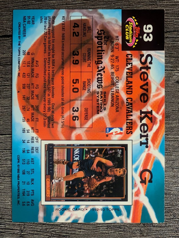 1992-93 Stadium Club #93 Steve Kerr