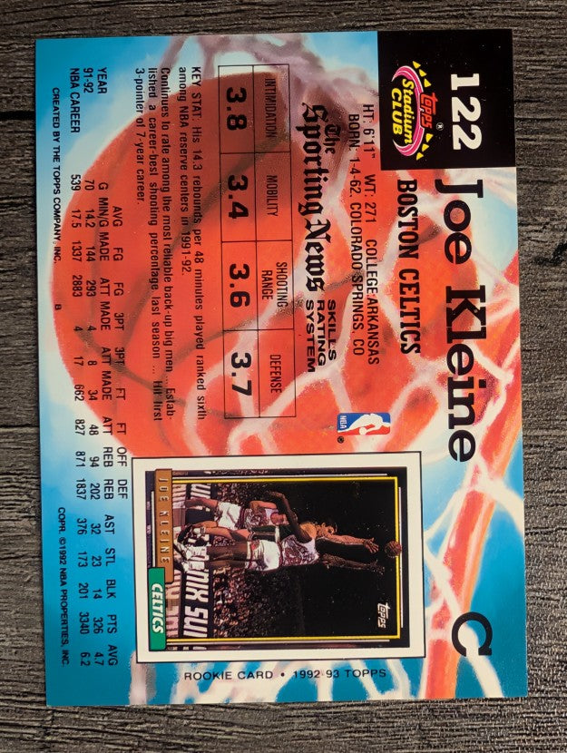 1992-93 Stadium Club #122 Joe Kleine