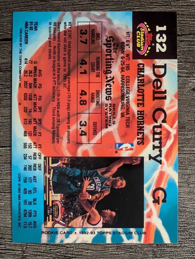1992-93 Stadium Club #132 Dell Curry