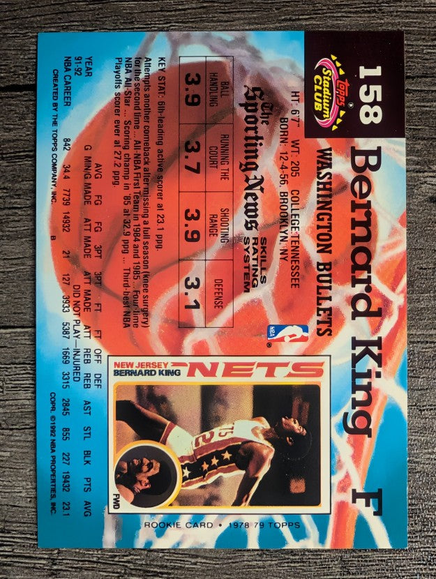 1992-93 Stadium Club #158 Bernard King