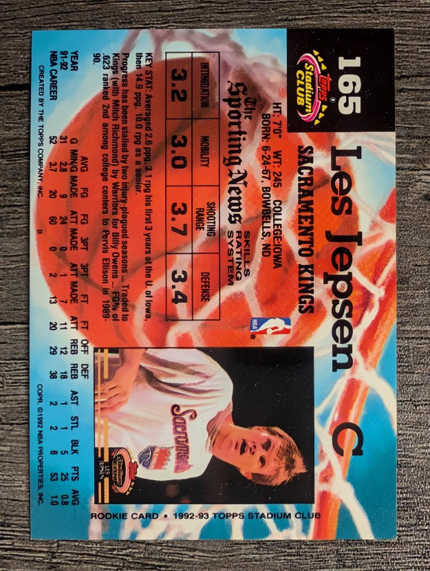 1992-93 Stadium Club #165 Les Jepsen