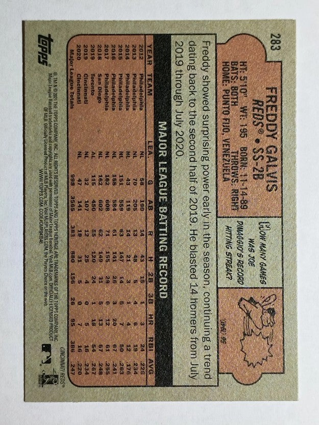 2021 Topps Heritage #283 Freddy Galvis