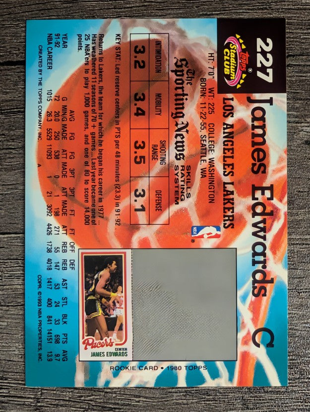 1992-93 Stadium Club #227 James Edwards