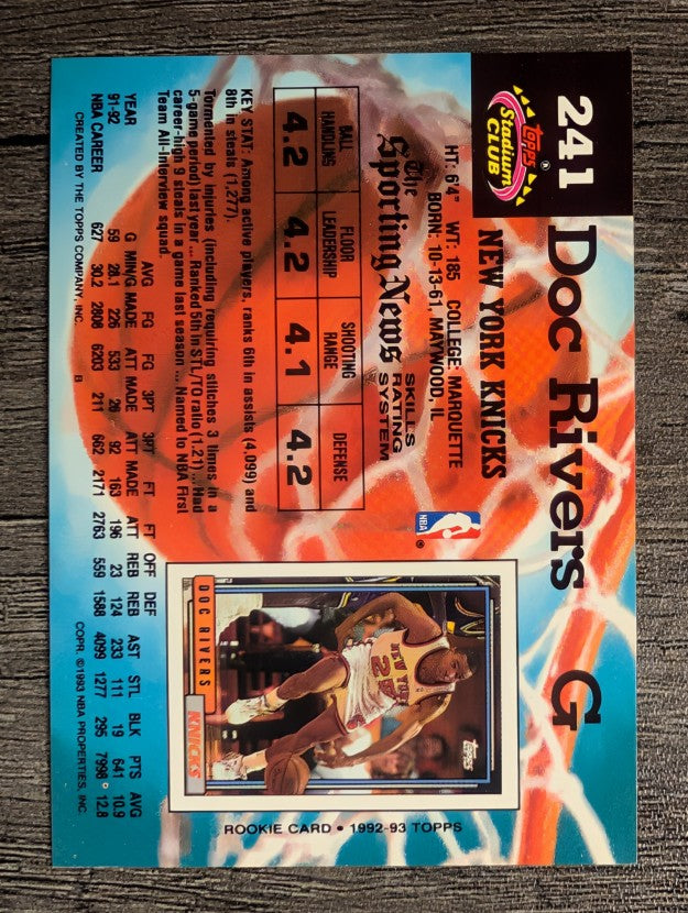 1992-93 Stadium Club #241 Doc Rivers