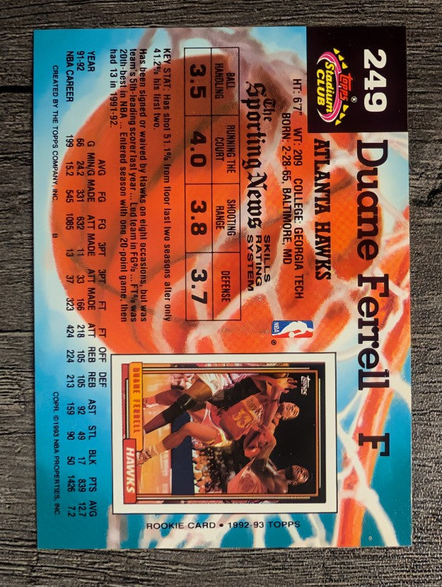 1992-93 Stadium Club #249 Duane Ferrell