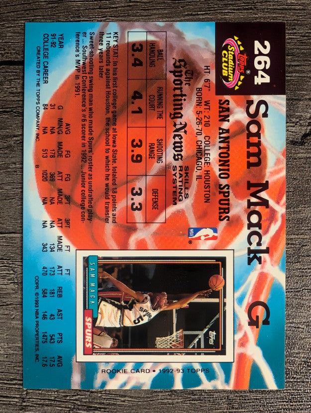 1992-93 Stadium Club #264 Sam Mack RC