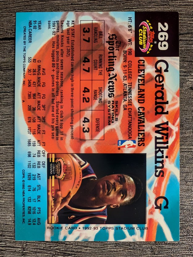 1992-93 Stadium Club #269 Gerald Wilkins