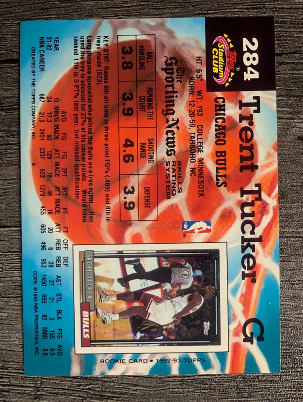 1992-93 Stadium Club #284 Trent Tucker