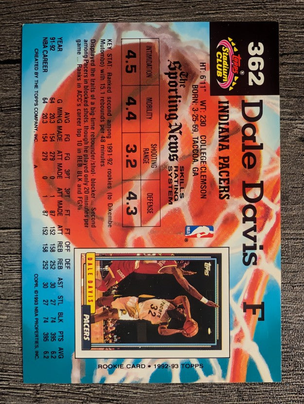 1992-93 Stadium Club #362 Dale Davis
