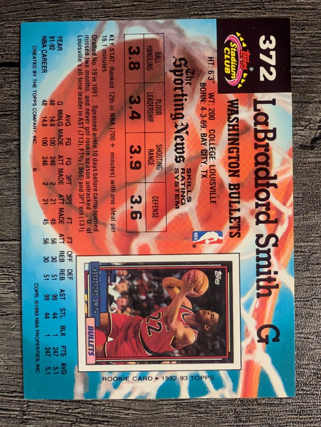 1992-93 Stadium Club #372 LaBradford Smith