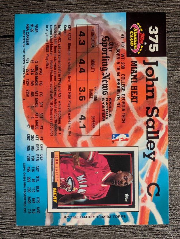 1992-93 Stadium Club #375 John Salley