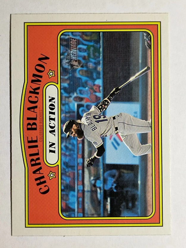 2021 Topps Heritage #306 Charlie Blackmon IA