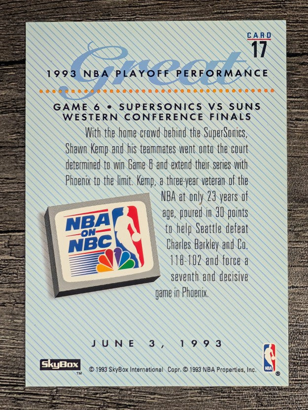 1993-94 SkyBox Premium #17 Shawn Kemp PO