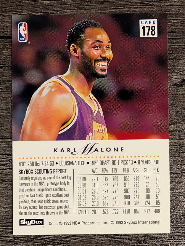 1993-94 SkyBox Premium #178 Karl Malone