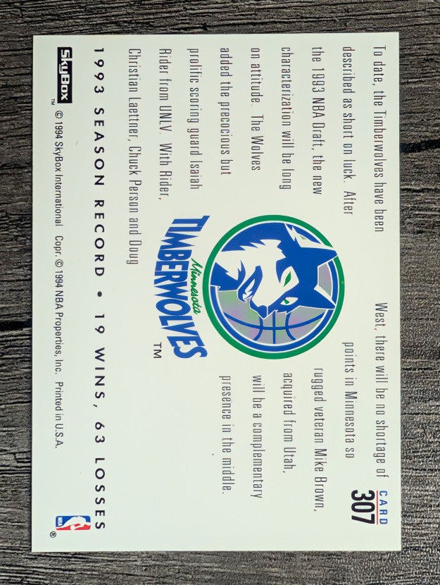 1993-94 SkyBox Premium #307 Mike Brown CF/Isaiah Rider