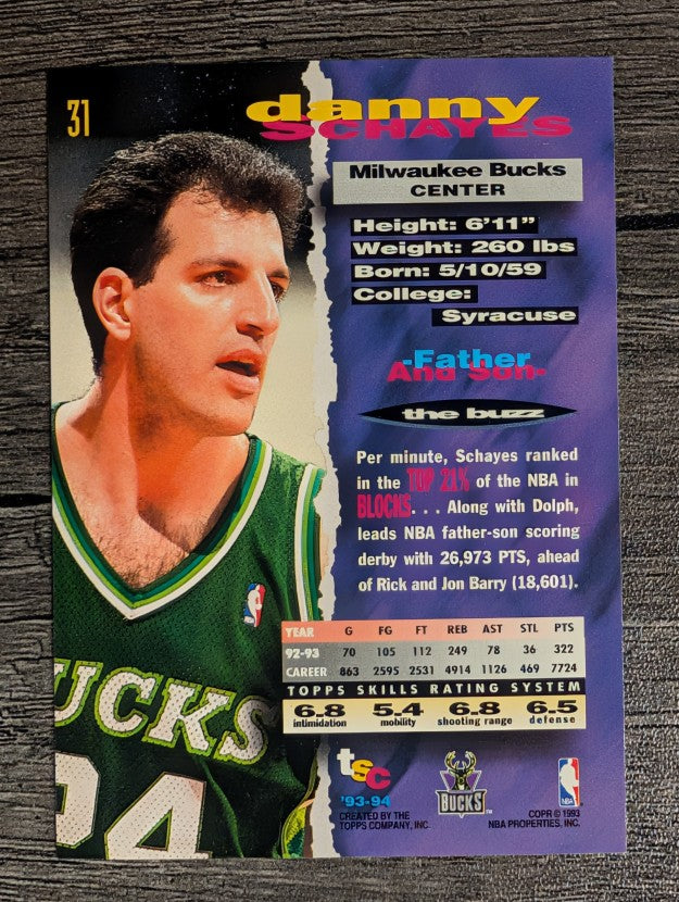 1993-94 Stadium Club #31 Danny Schayes