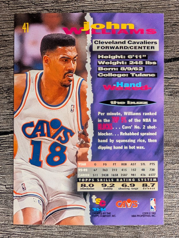 1993-94 Stadium Club #41 John Williams