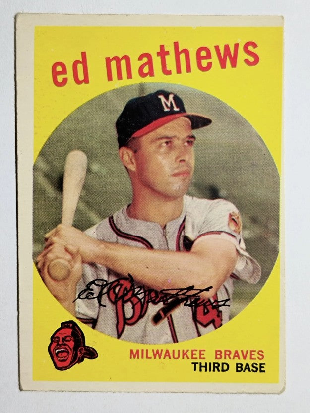1959 Topps #450 Eddie Mathews (VGEX)
