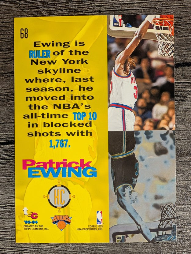 1993-94 Stadium Club #68 Patrick Ewing HC