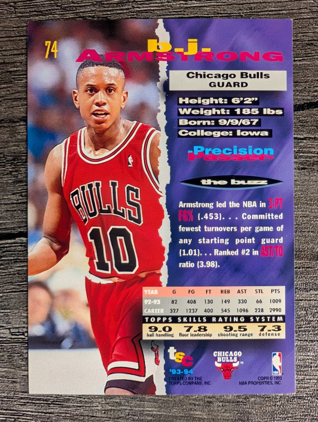 1993-94 Stadium Club #74 B.J. Armstrong