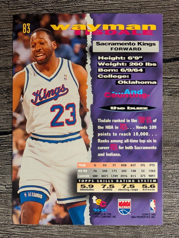 1993-94 Stadium Club #83 Wayman Tisdale