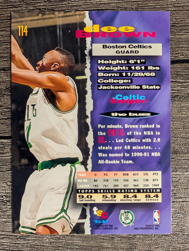 1993-94 Stadium Club #114 Dee Brown