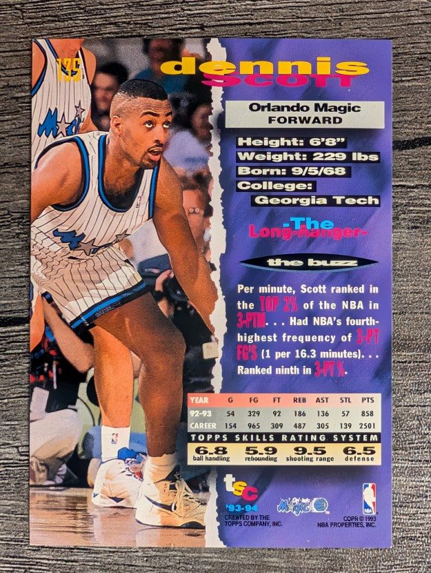 1993-94 Stadium Club #135 Dennis Scott