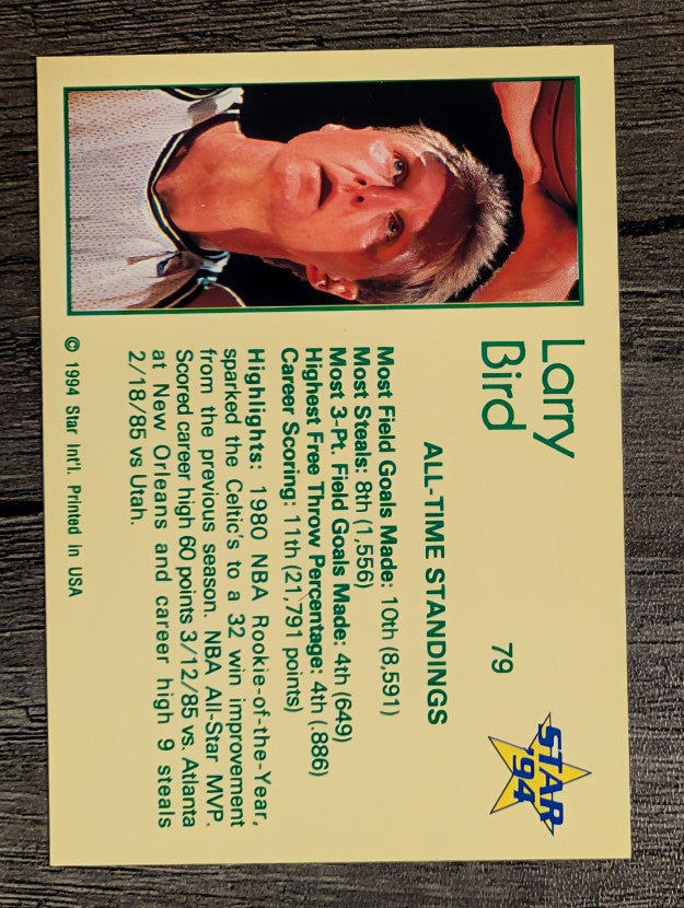 1993-94 Star #79 Larry Bird/All-Time Standings