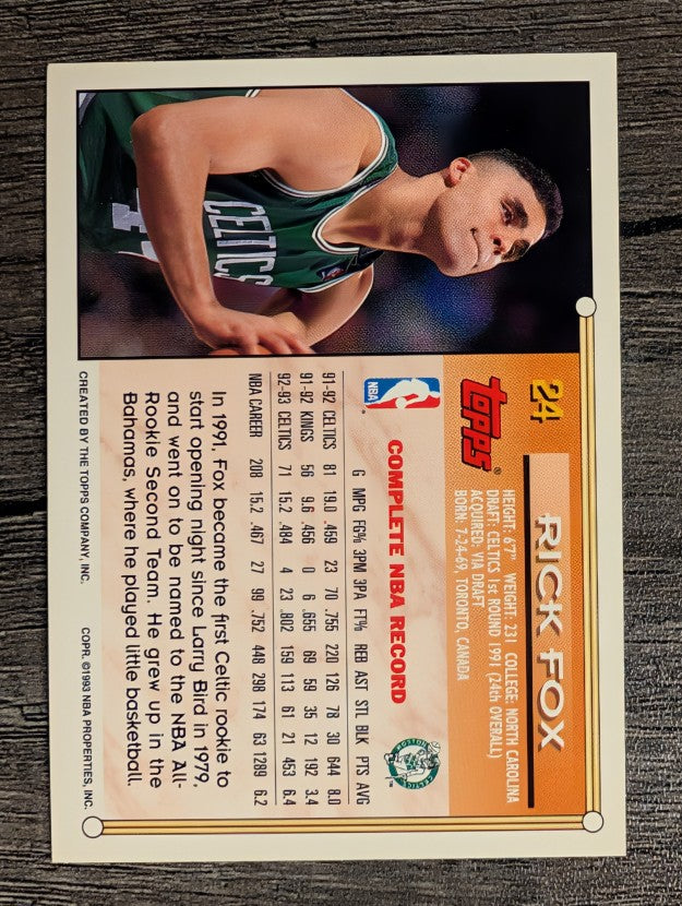 1993-94 Topps #24 Rick Fox