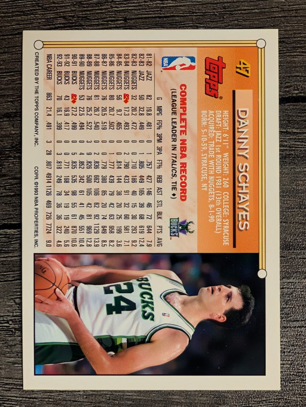 1993-94 Topps #47 Danny Schayes