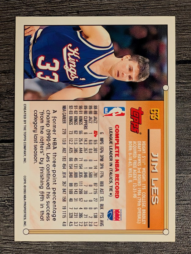1993-94 Topps #63 Jim Les