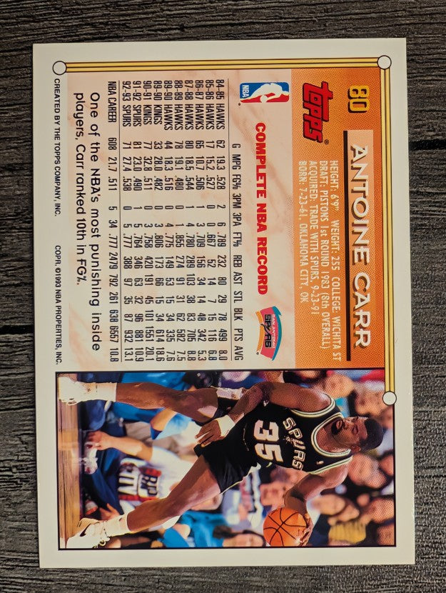1993-94 Topps #80 Antoine Carr